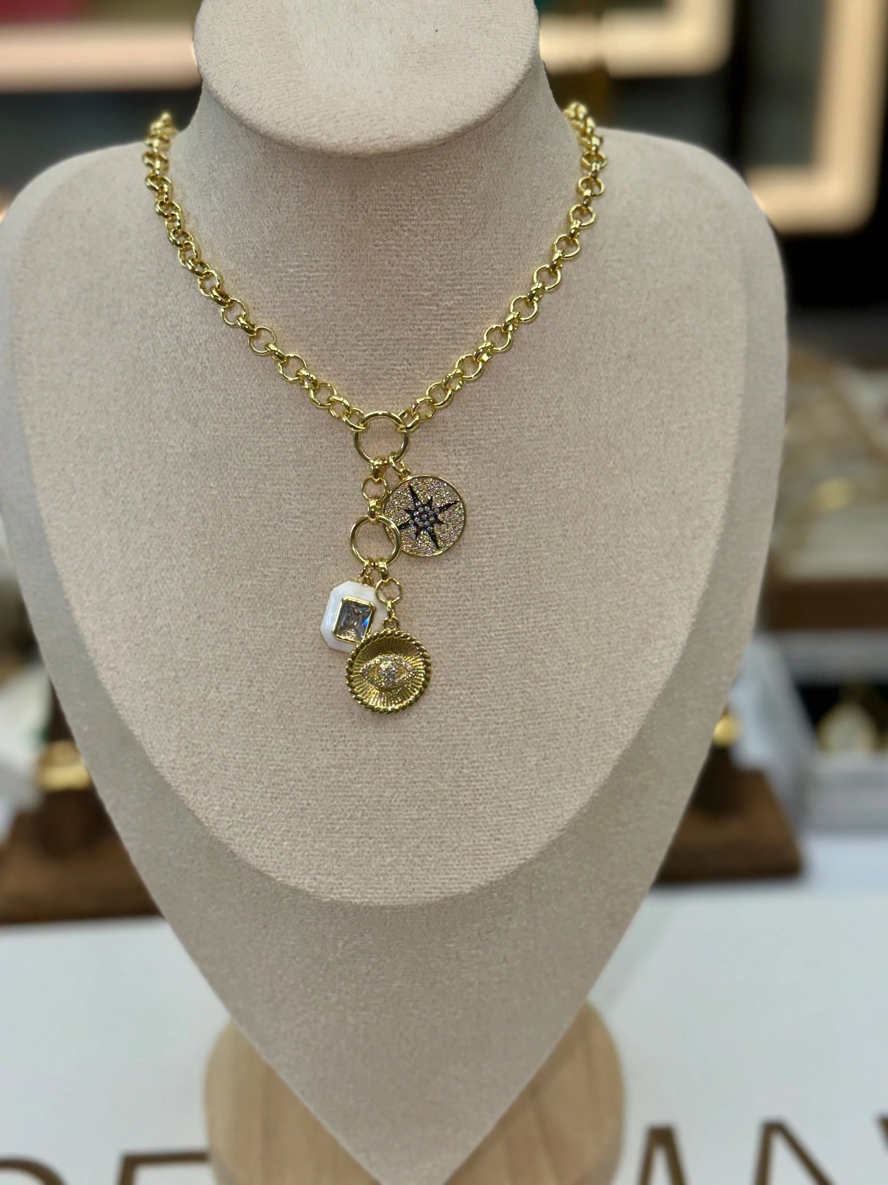 Daphne Trio Charms Necklace