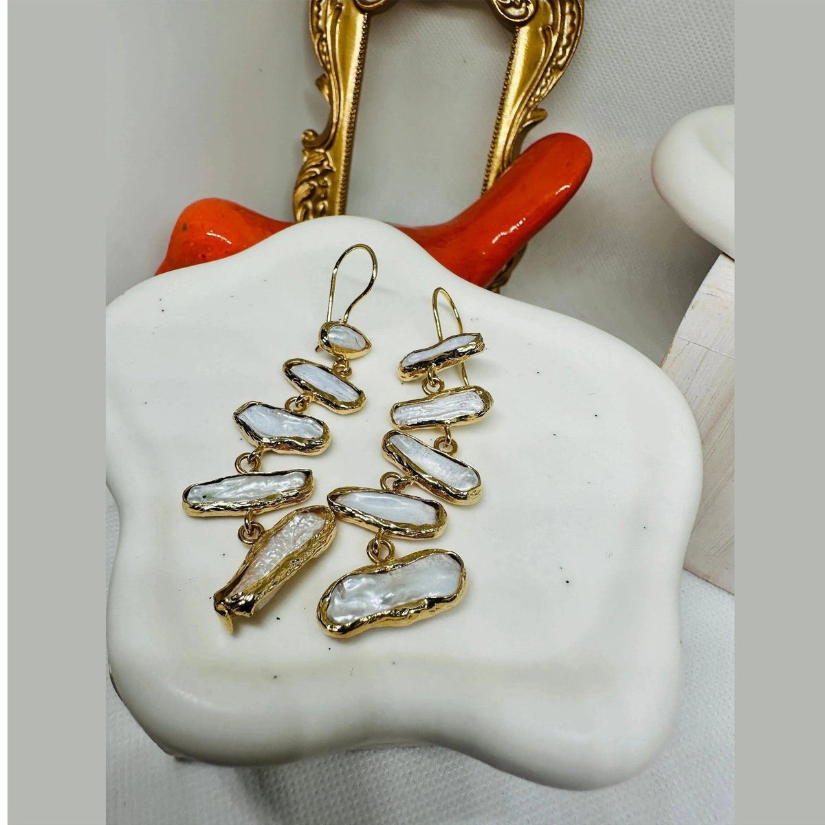 Agatha Baroque Pearl Dangling Earring - Penelope Made This