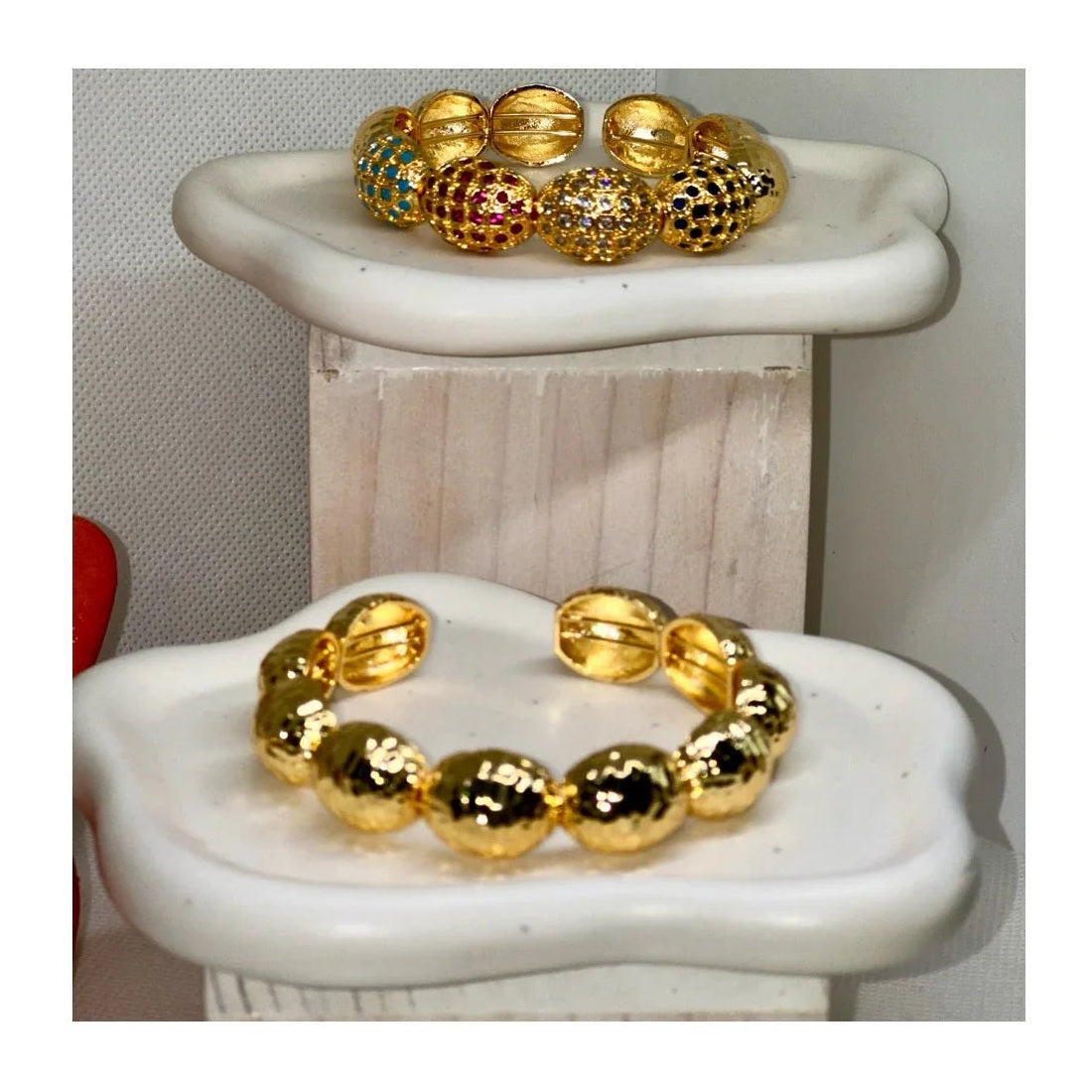 Anne 22K Cuff Bracelets | Gold Plated - Penelope Made This
