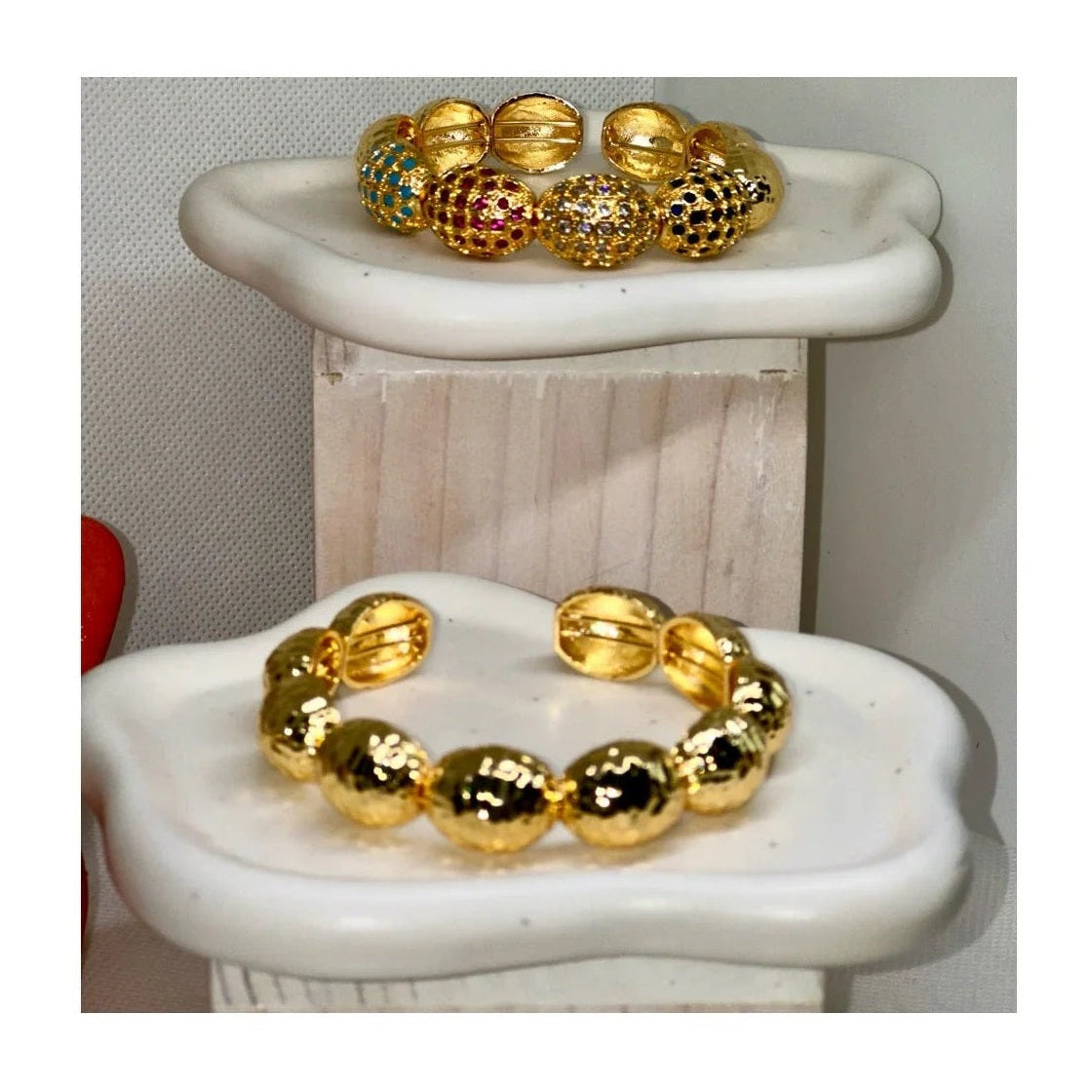 Anne 22K Cuff Bracelets | Gold Plated - Penelope Made This