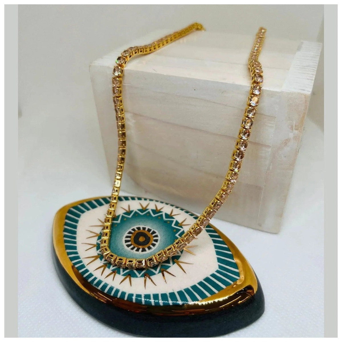 Anne Cubic Zirconia Tennis Necklace - Penelope Made This