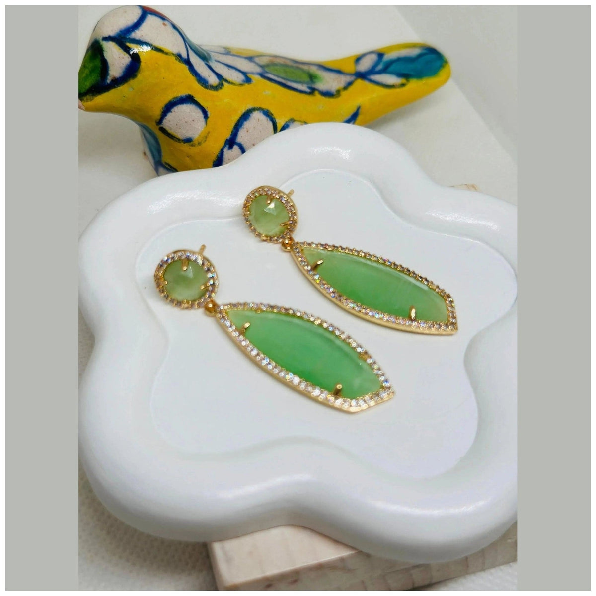 Beatrice Asymmetric Crystal Earrings - Penelope Made This