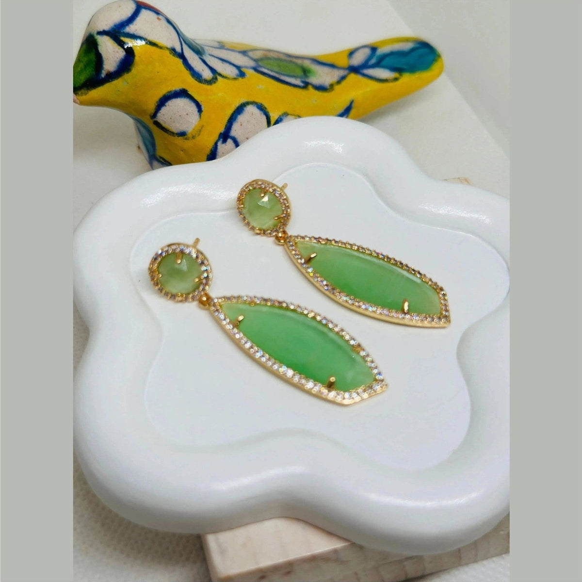 Beatrice Asymmetric Crystal Earrings - Penelope Made This