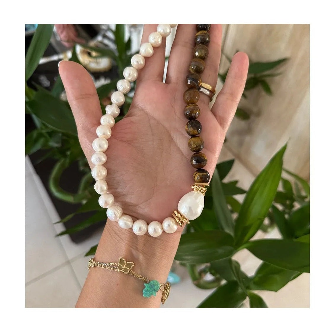 Hana Tiger Eye Necklace - Penelope Made This