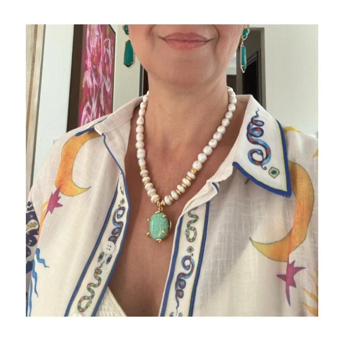 Hania Pearl Necklace - Penelope Made This