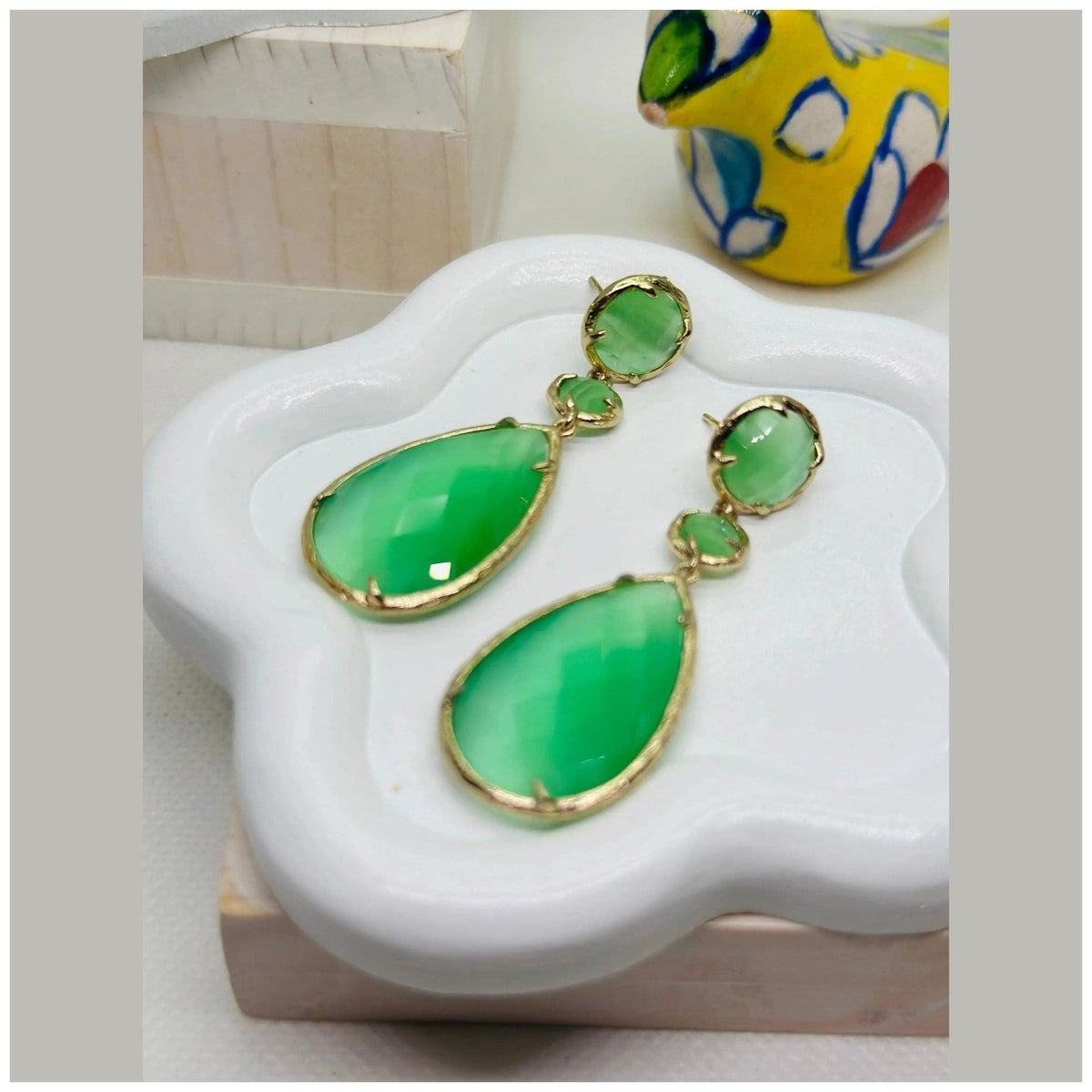 Hilda Dangling Crystal Earrings - Penelope Made This