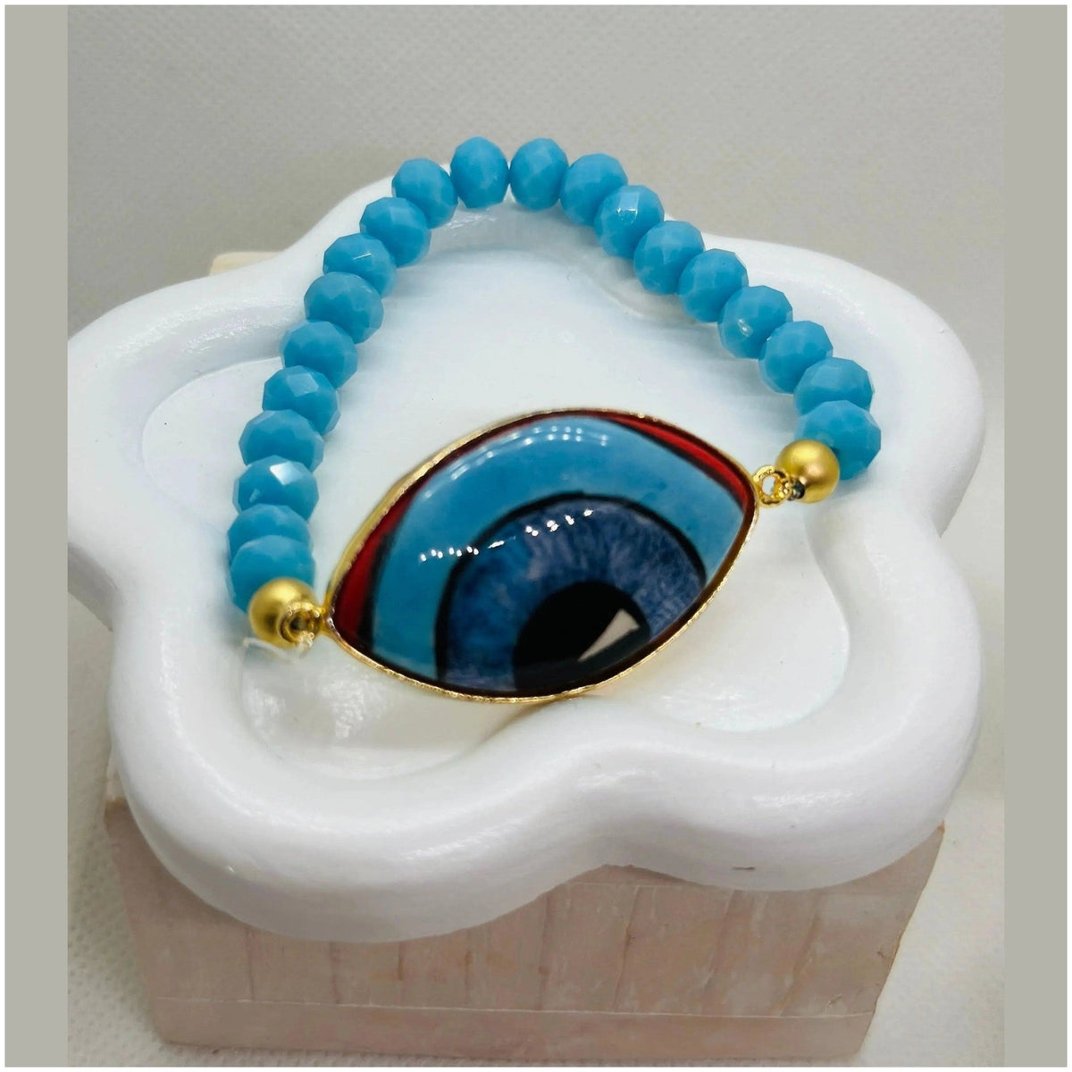 Iris Hand-Painted Ceramic Bracelet - Penelope Made This