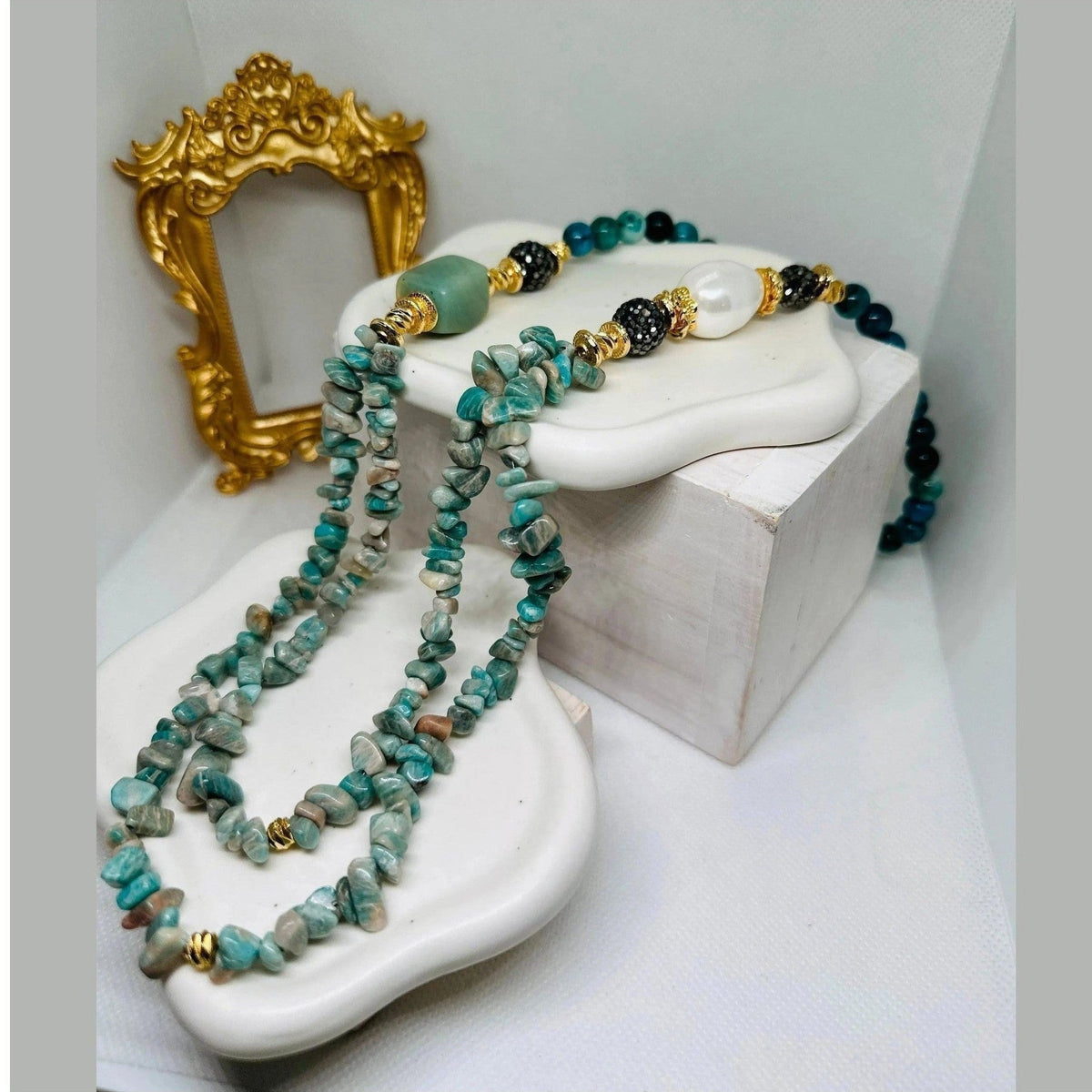Joelle Apatite Long Necklace - Penelope Made This