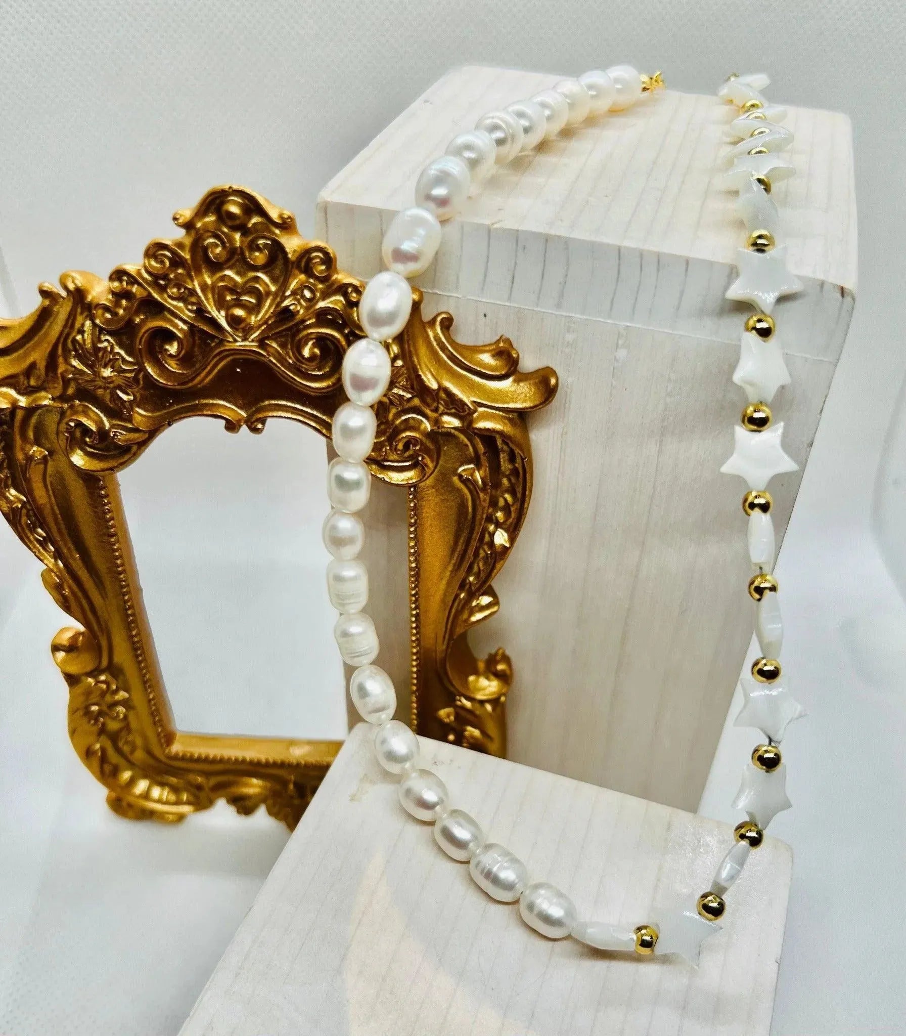 Anais Mother of Pearl Necklace Gold Plated - Penelope Made This