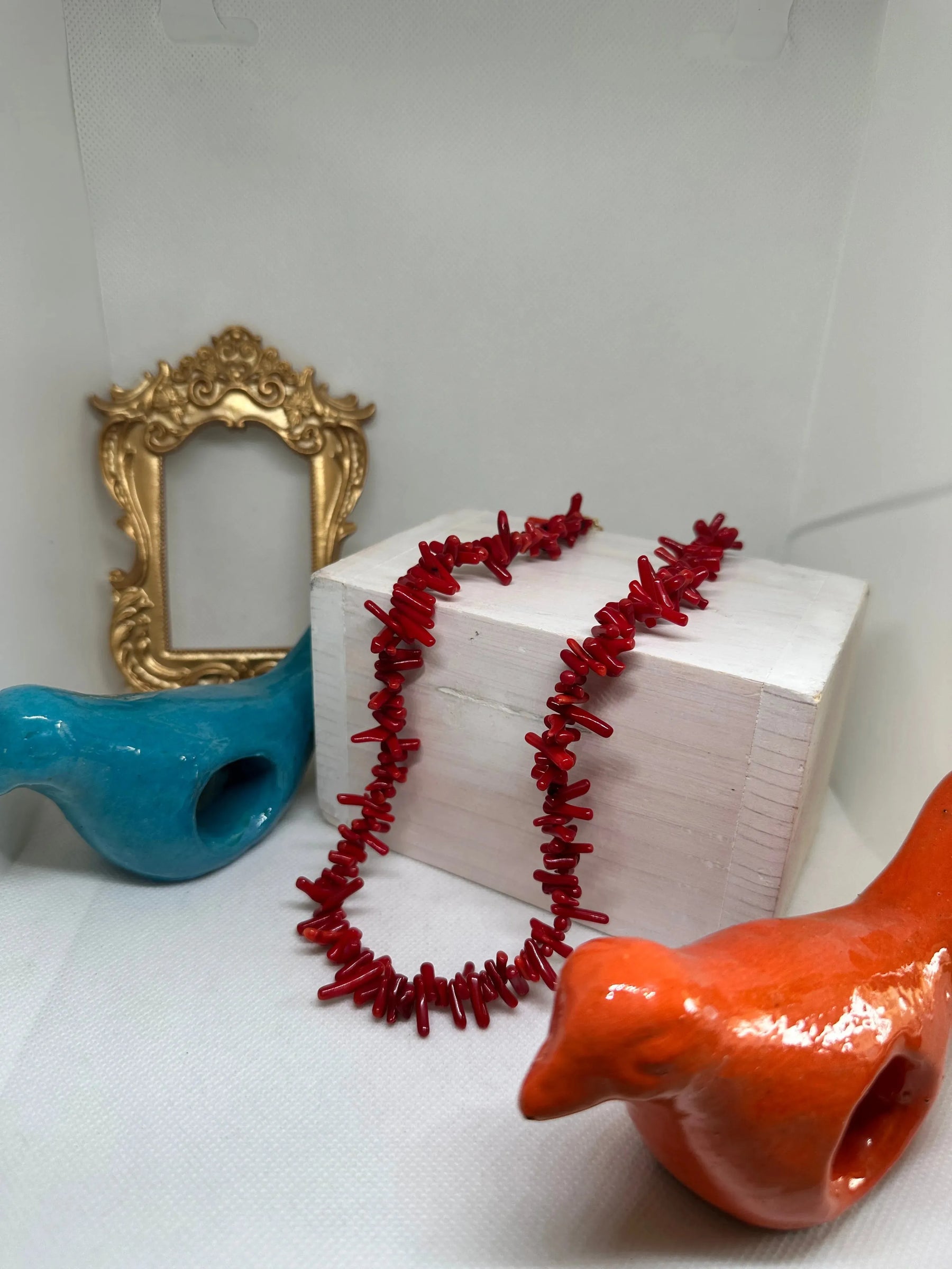 Anna Red Coral Stones Necklace - Penelope Made This