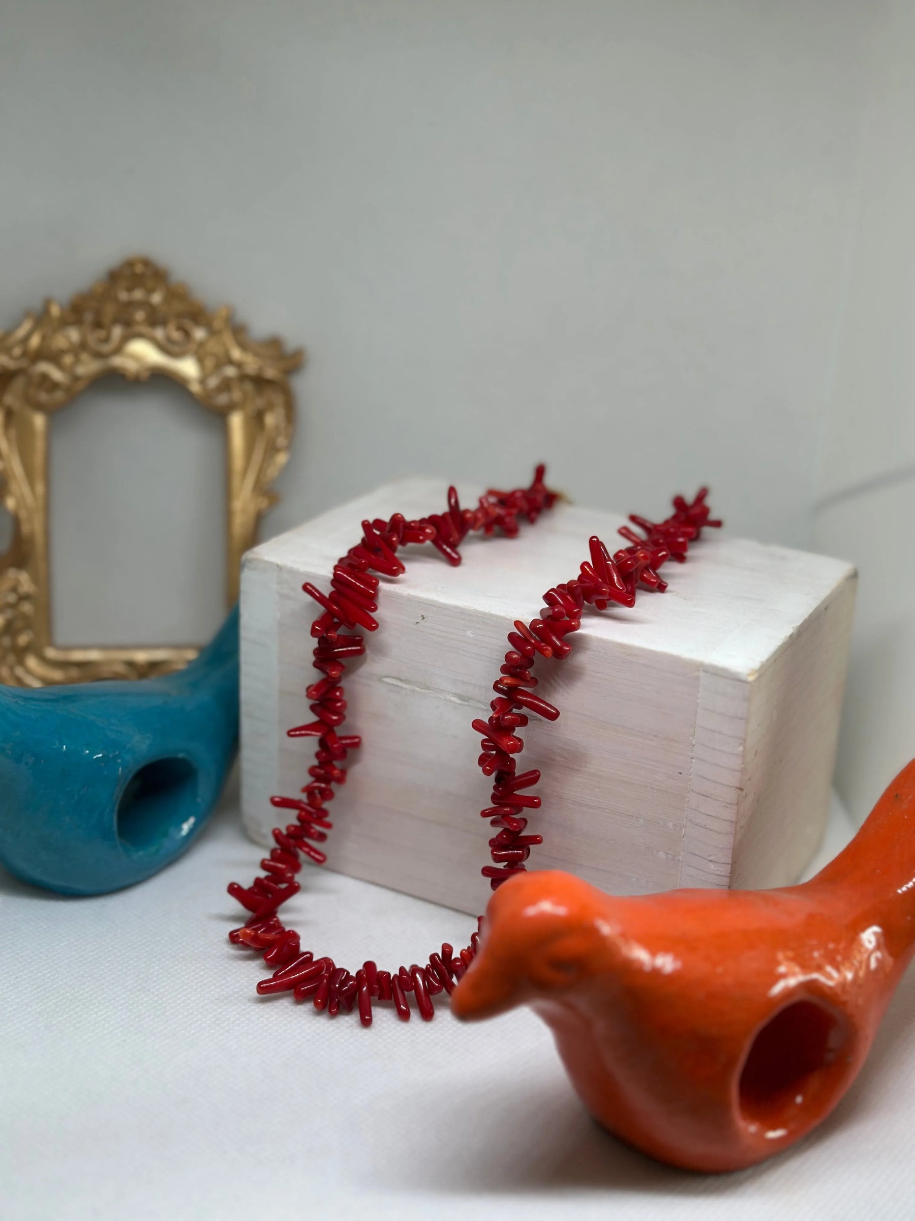Anna Red Coral Stones Necklace - Penelope Made This