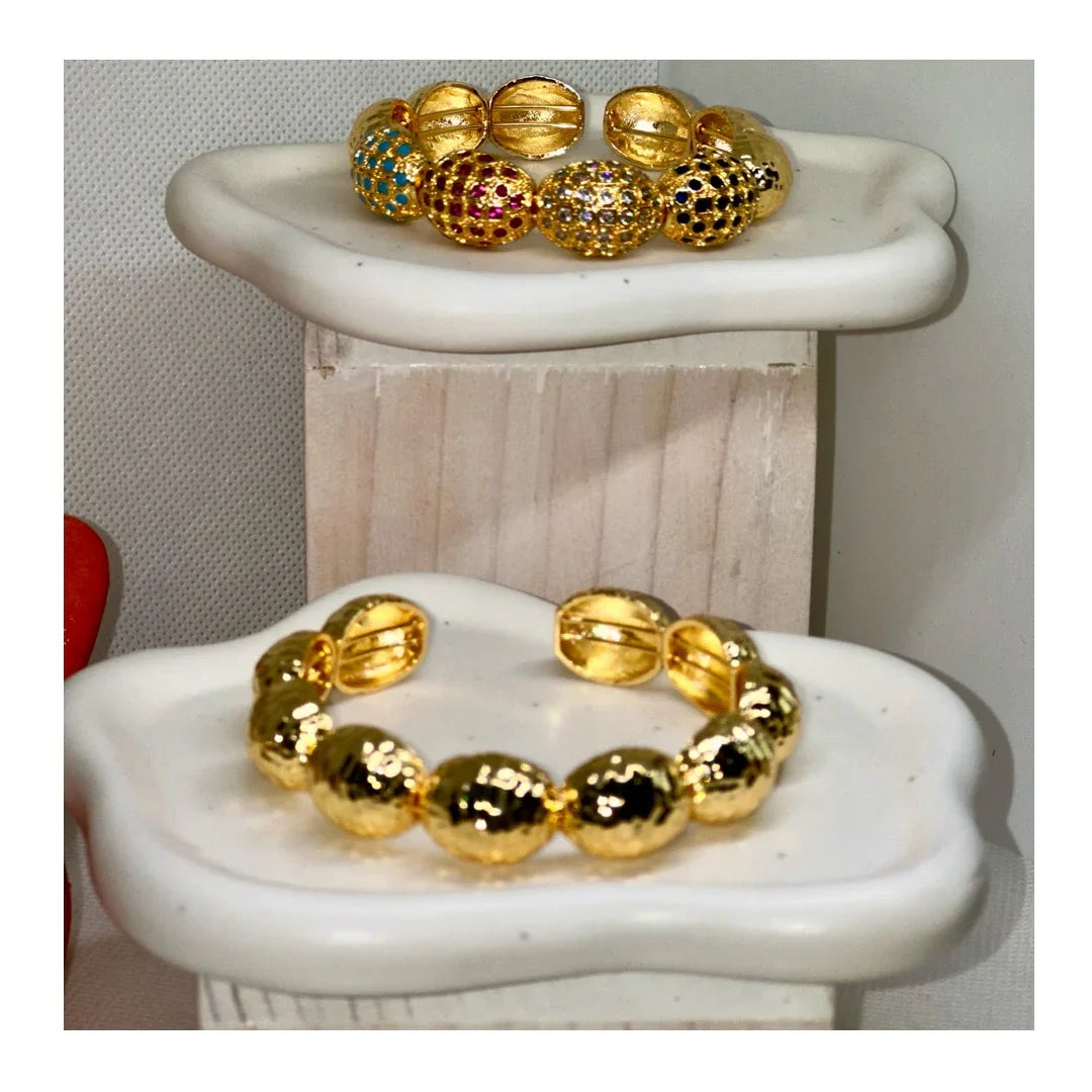Anne 22K Cuff Bracelets | Gold Plated - Penelope Made This