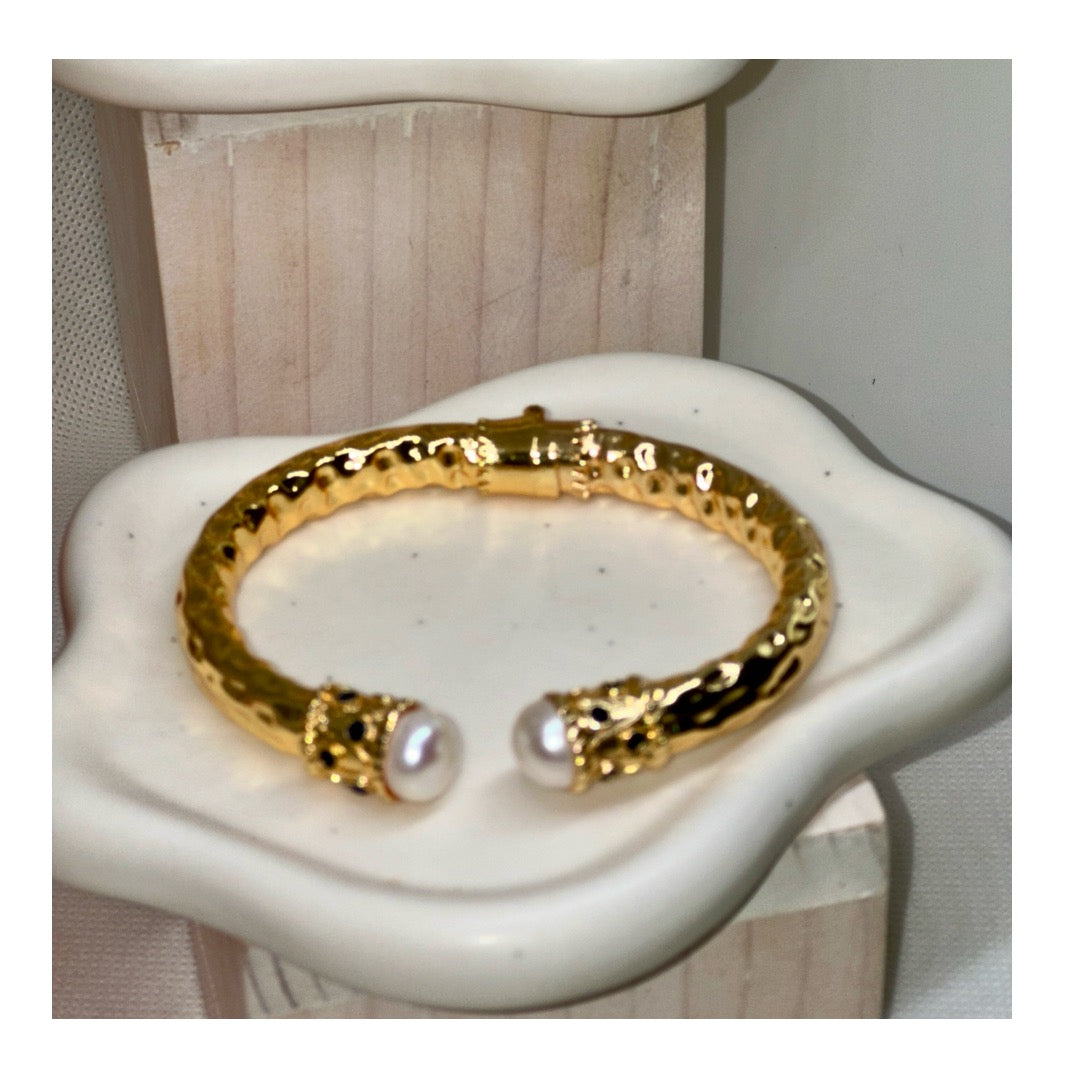 Anne Bejeweled Enamel Cuff Bracelets | Gold Plated - Penelope Made This