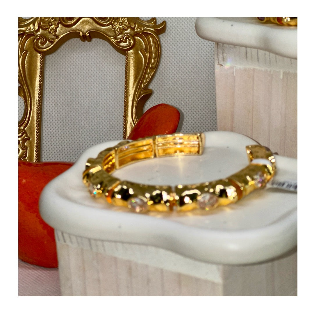 Anne Bejeweled Enamel Cuff Bracelets | Gold Plated - Penelope Made This