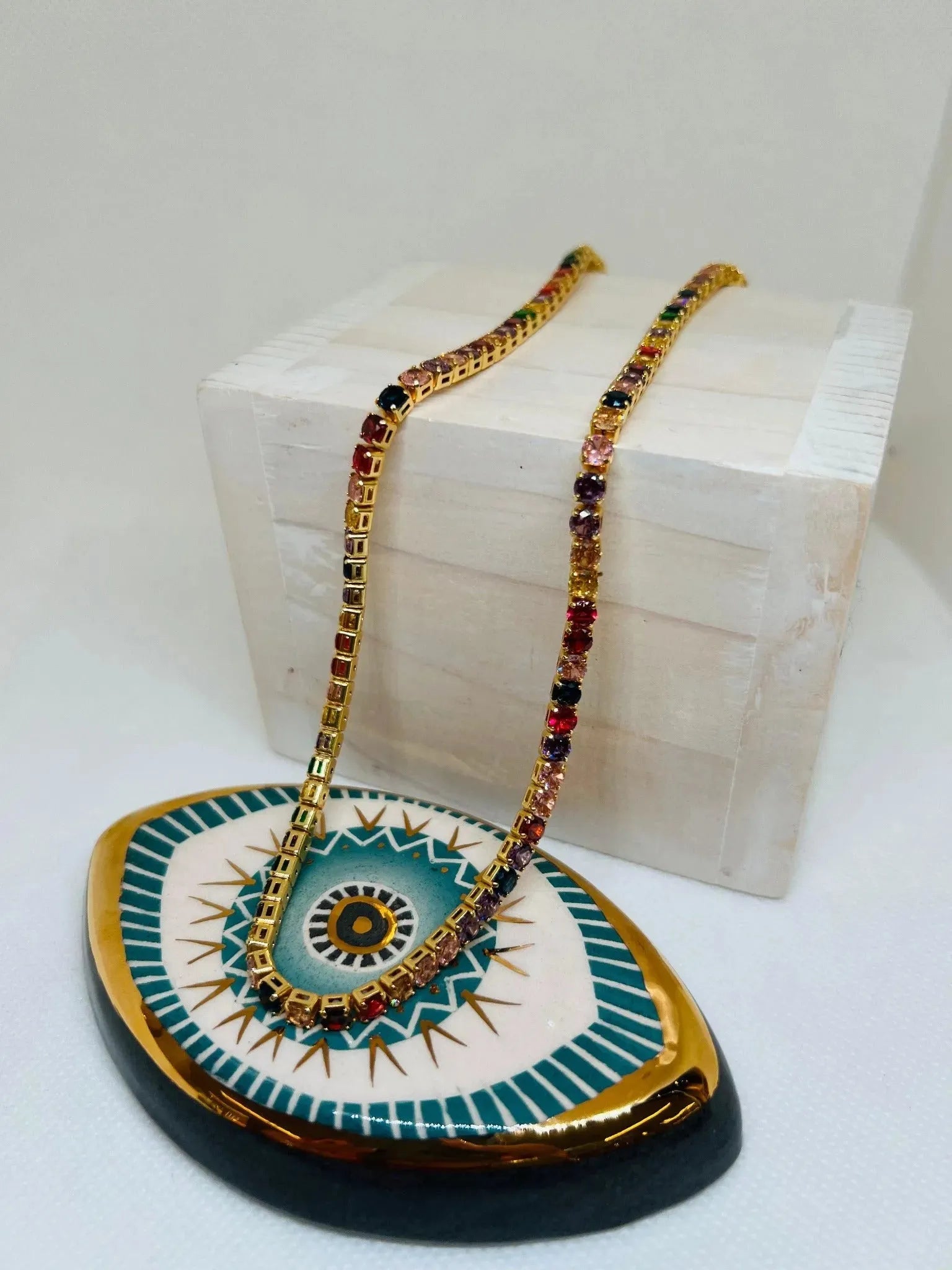 Anne Cubic Zirconia Tennis Necklace - Penelope Made This