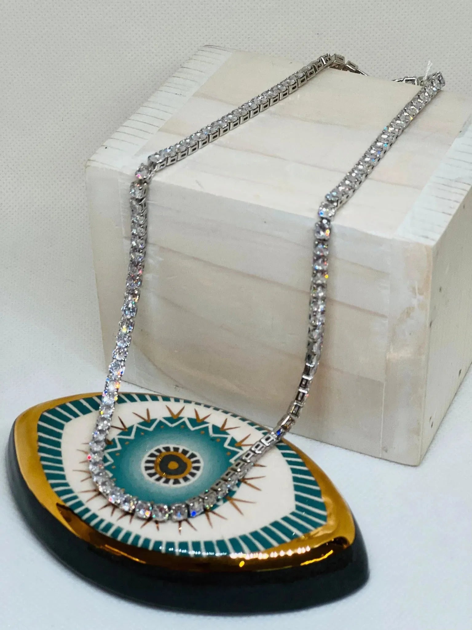 Anne Cubic Zirconia Tennis Necklace - Penelope Made This
