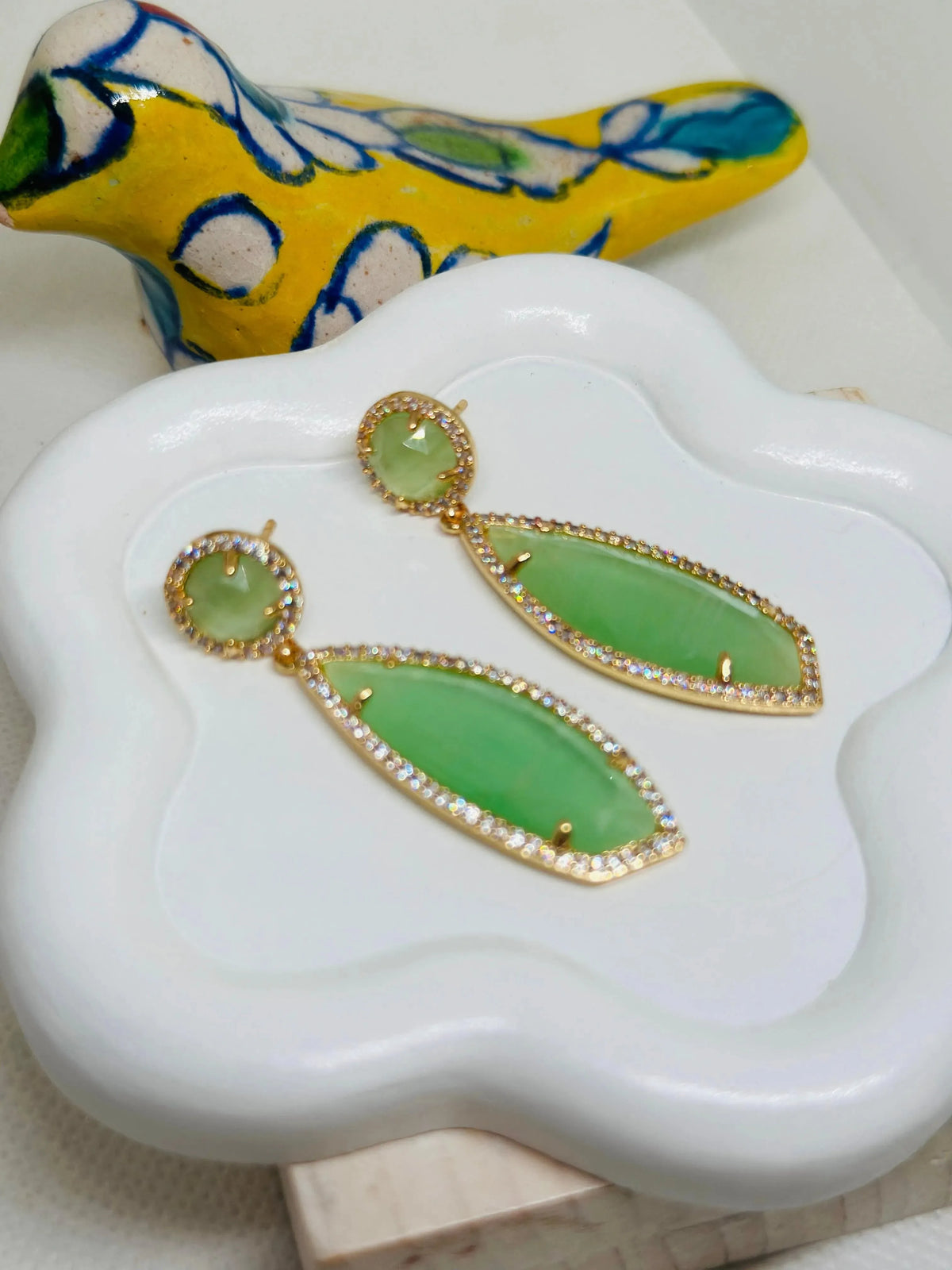 Beatrice Asymmetric Crystal Earrings - Penelope Made This