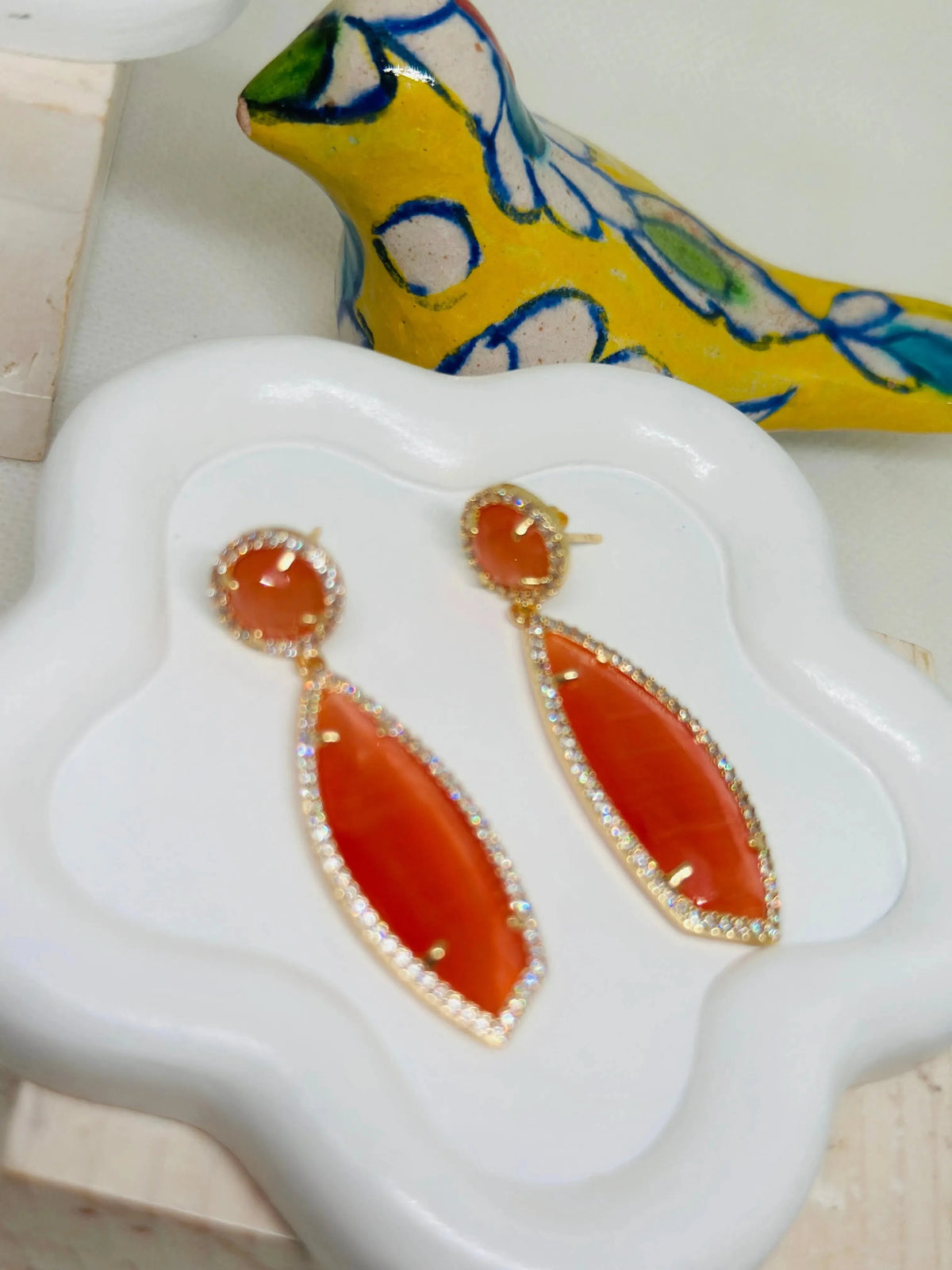 Beatrice Asymmetric Crystal Earrings - Penelope Made This