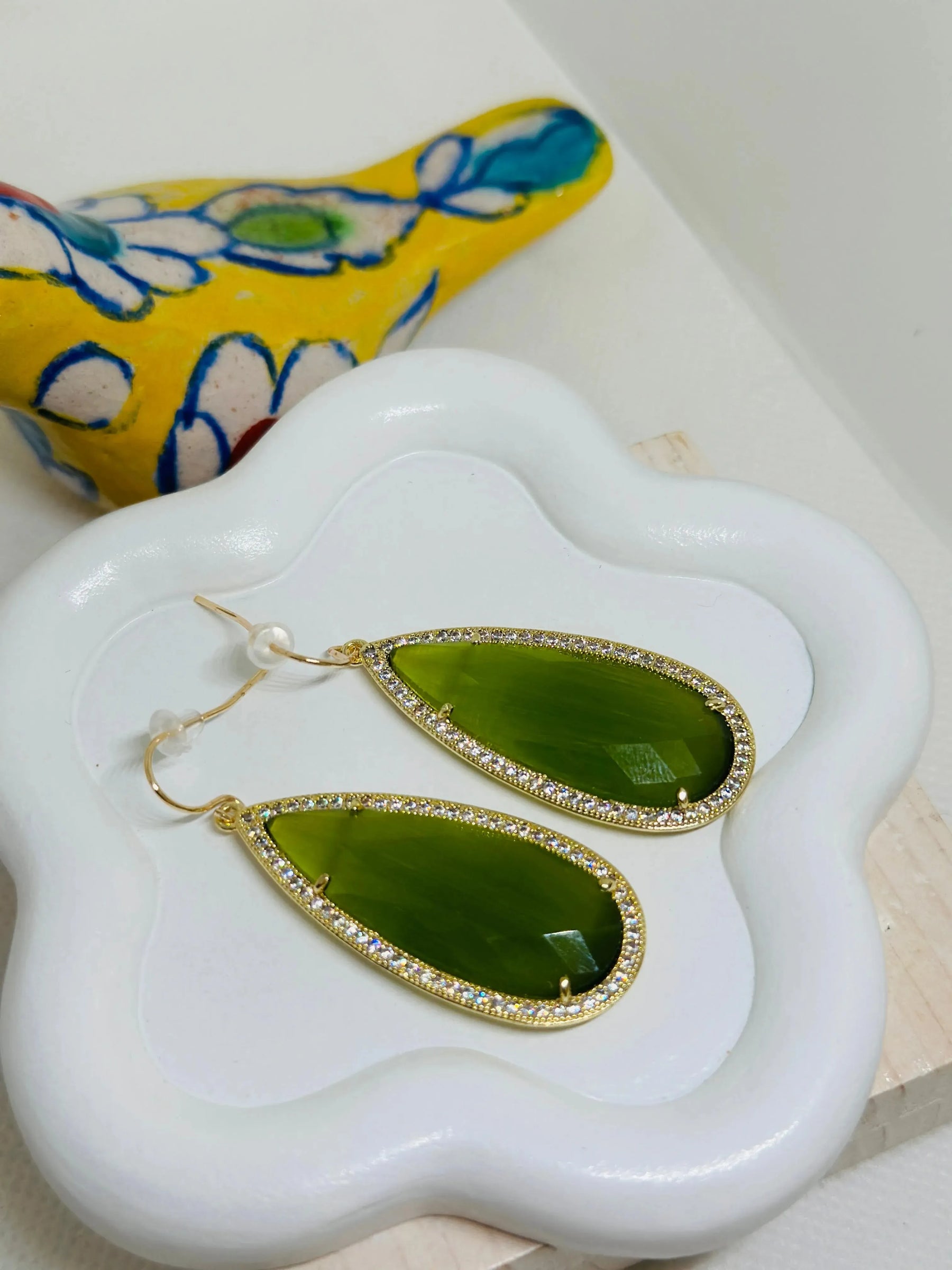 Beatrice XL Teardrop Crystal Earrings - Penelope Made This