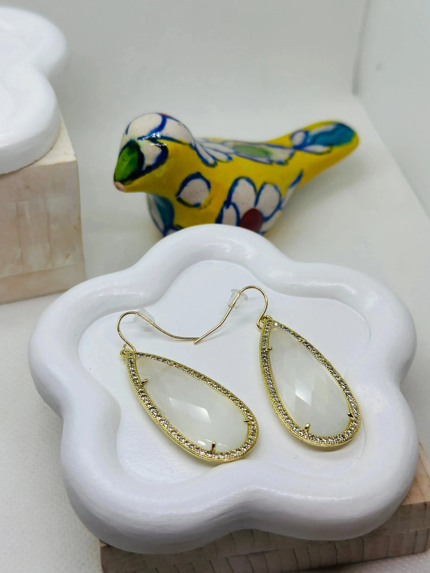 Beatrice XL Teardrop Crystal Earrings - Penelope Made This