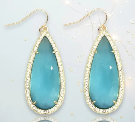 Beatrice XL Teardrop Crystal Earrings - Penelope Made This