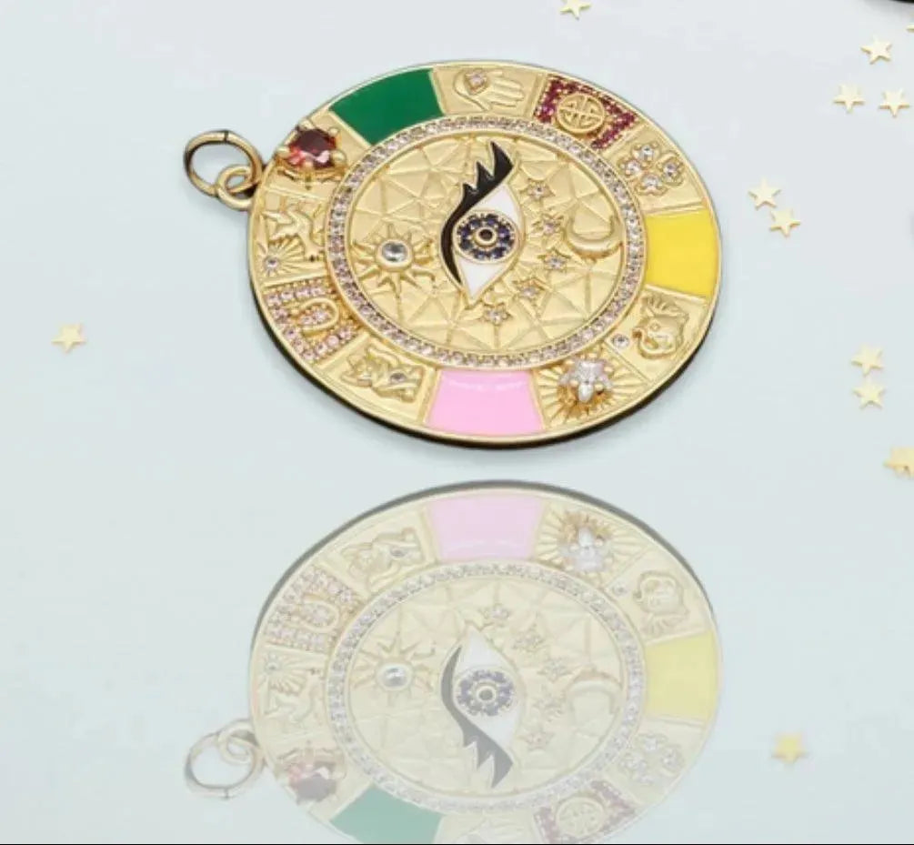 Briana Bejeweled Enamel All Protection Pendant - Penelope Made This