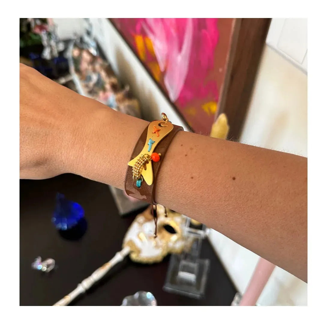 Elif Leather Fish Motif Bracelets - Penelope Made This