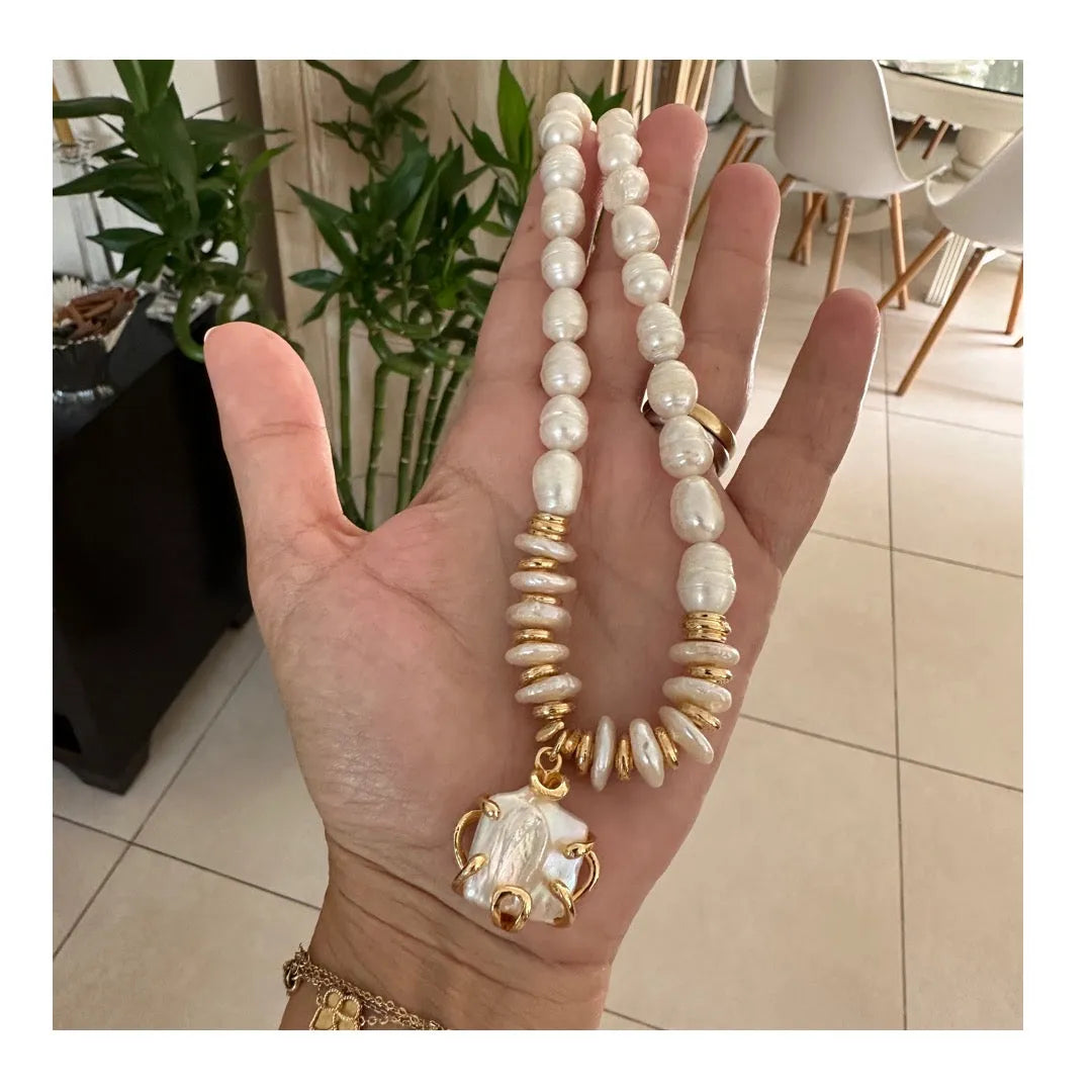 Hania Pearl Necklace - Penelope Made This