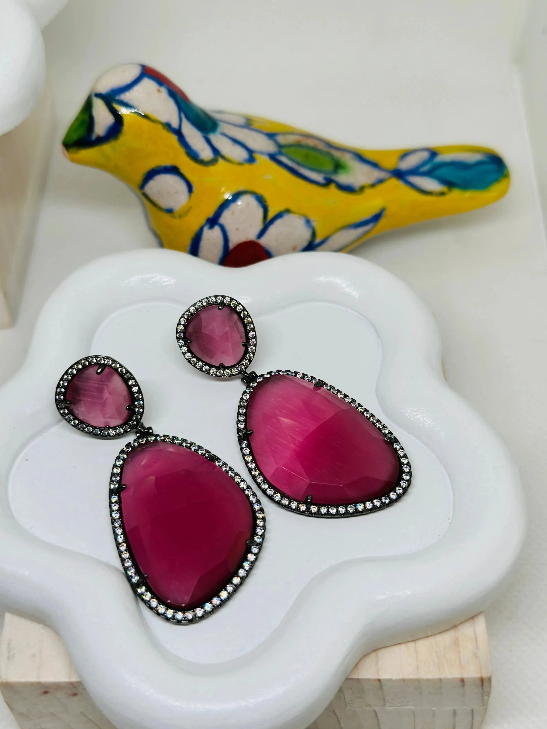 Helena Dangling Crystal Earrings - Penelope Made This