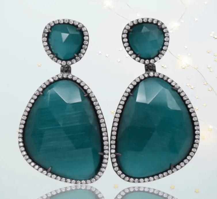 Helena Dangling Crystal Earrings - Penelope Made This