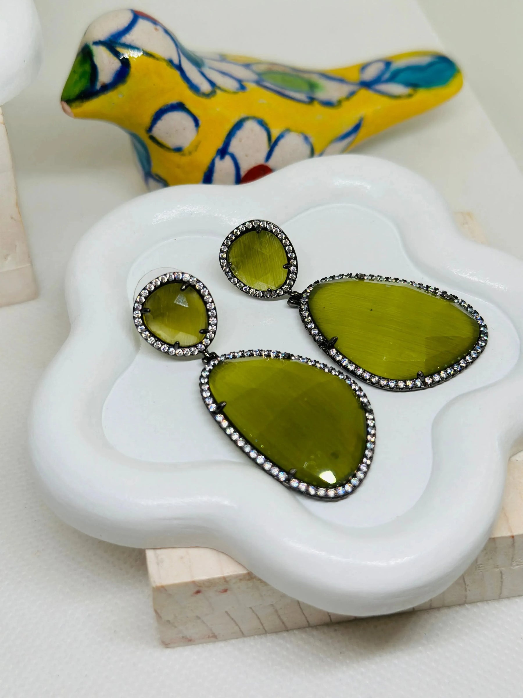 Helena Dangling Crystal Earrings - Penelope Made This
