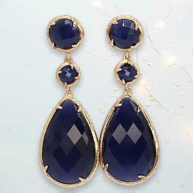 Hilda Dangling Crystal Earrings - Penelope Made This