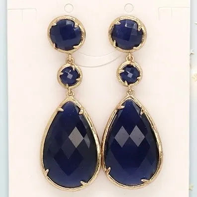 Hilda Dangling Crystal Earrings - Penelope Made This