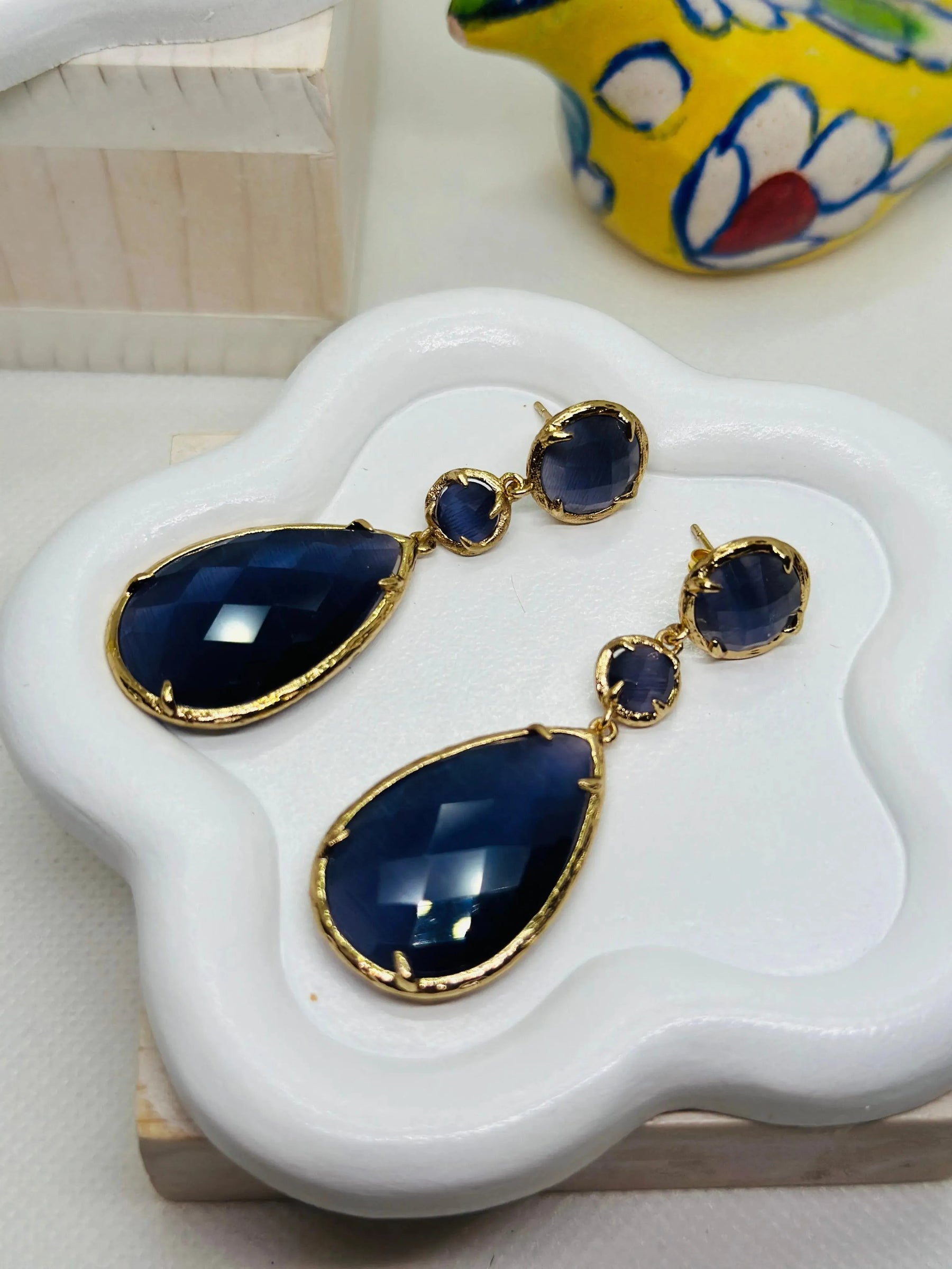 Hilda Dangling Crystal Earrings - Penelope Made This