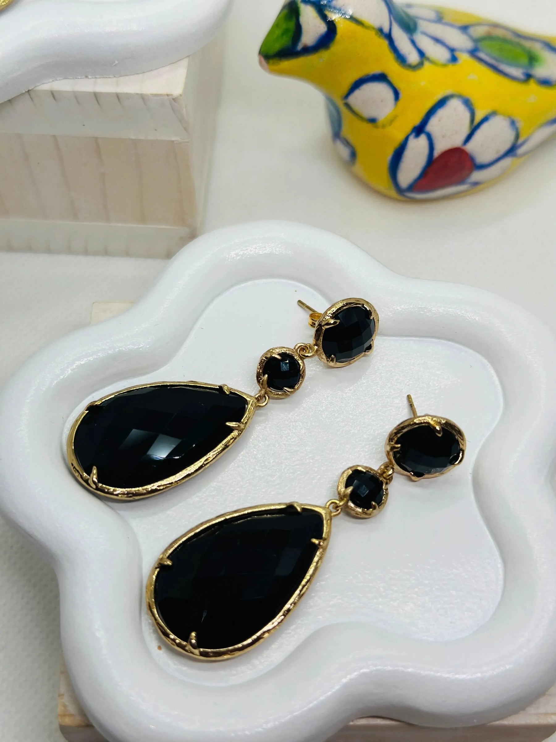 Hilda Dangling Crystal Earrings - Penelope Made This