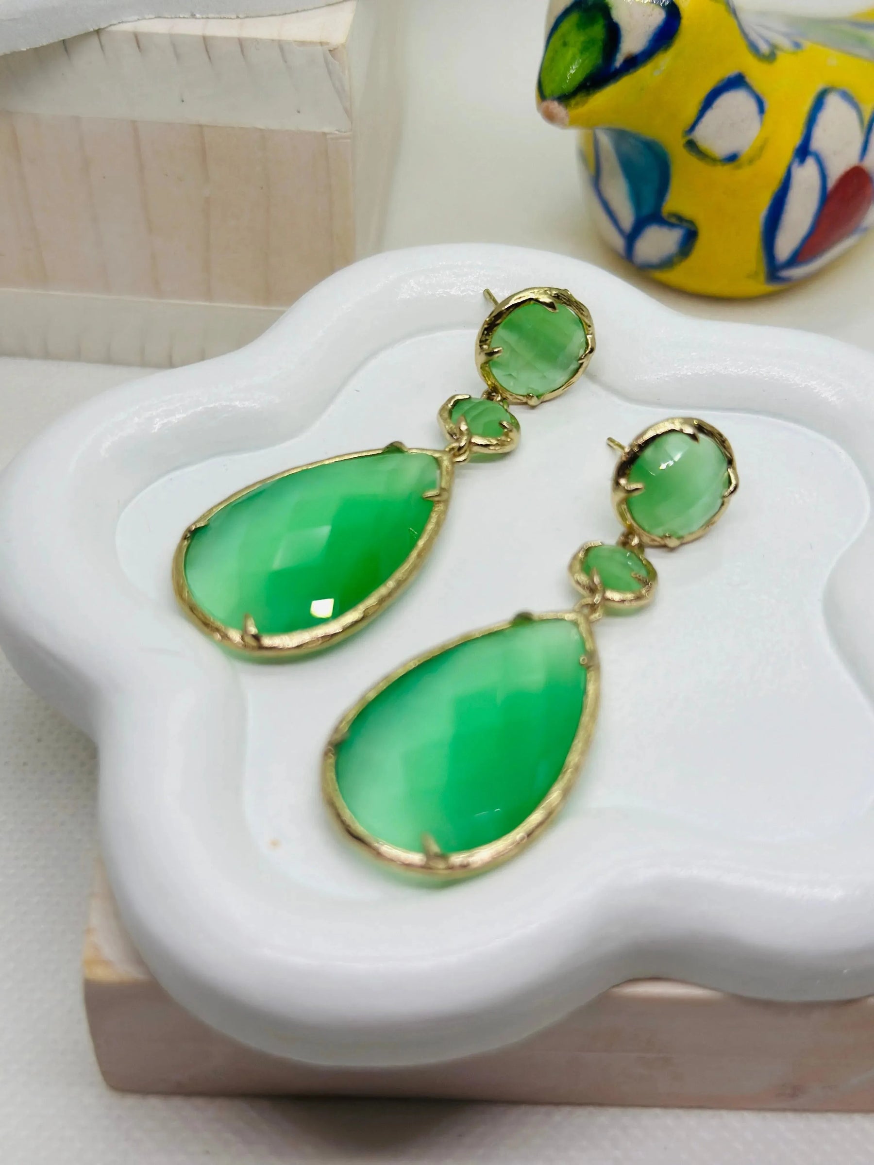 Hilda Dangling Crystal Earrings - Penelope Made This
