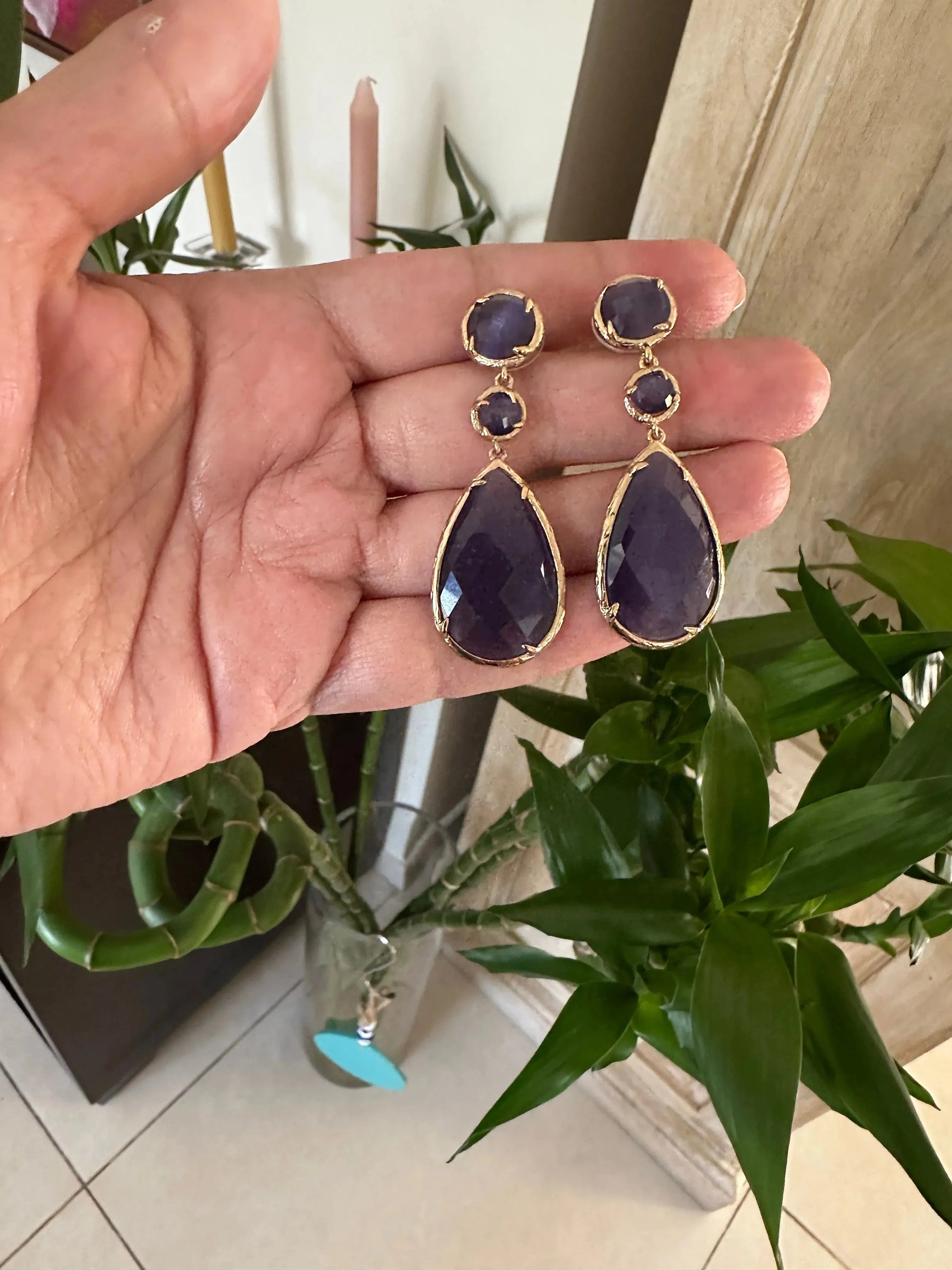 Hilda Dangling Crystal Earrings - Penelope Made This