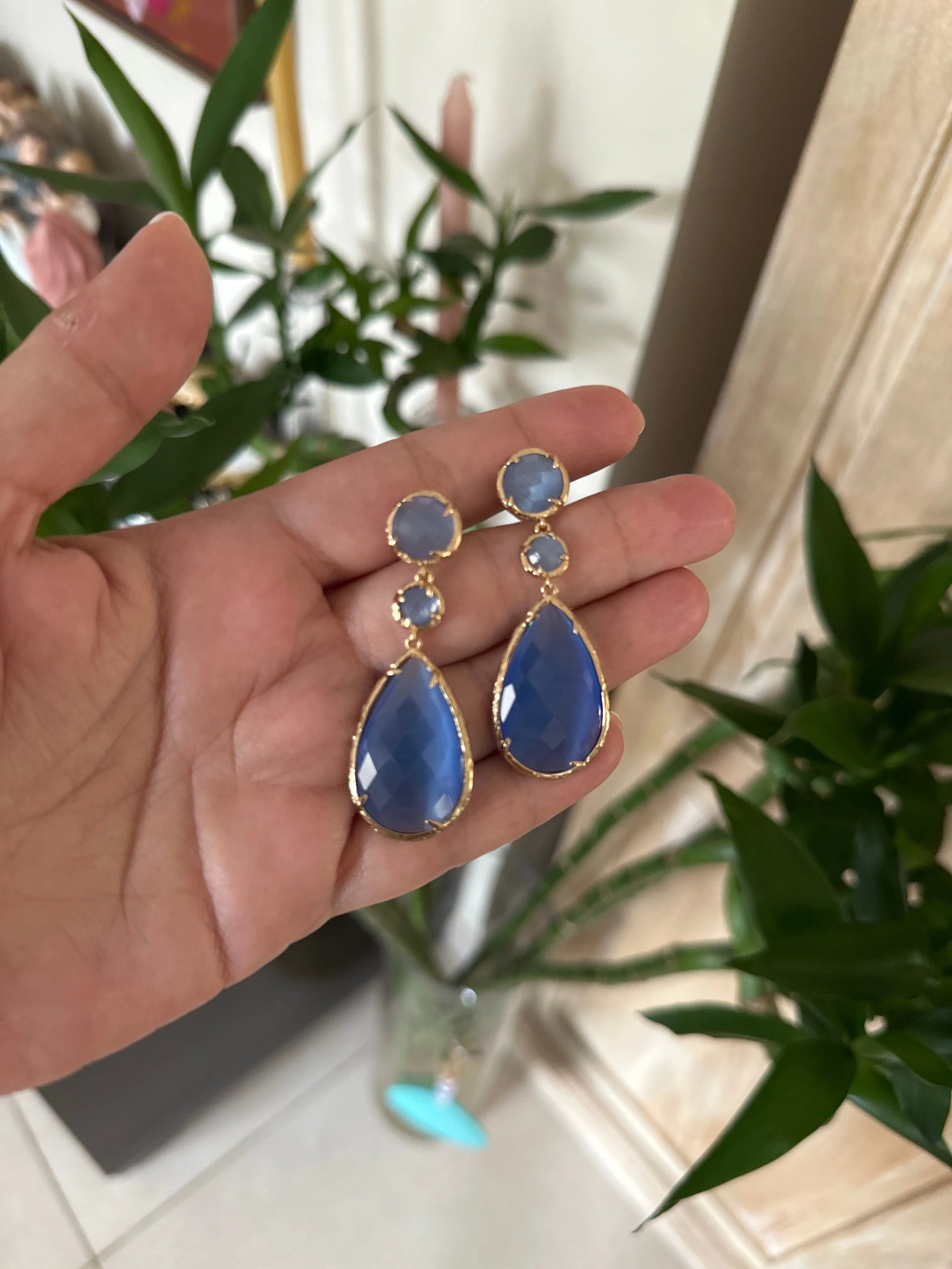 Hilda Dangling Crystal Earrings - Penelope Made This