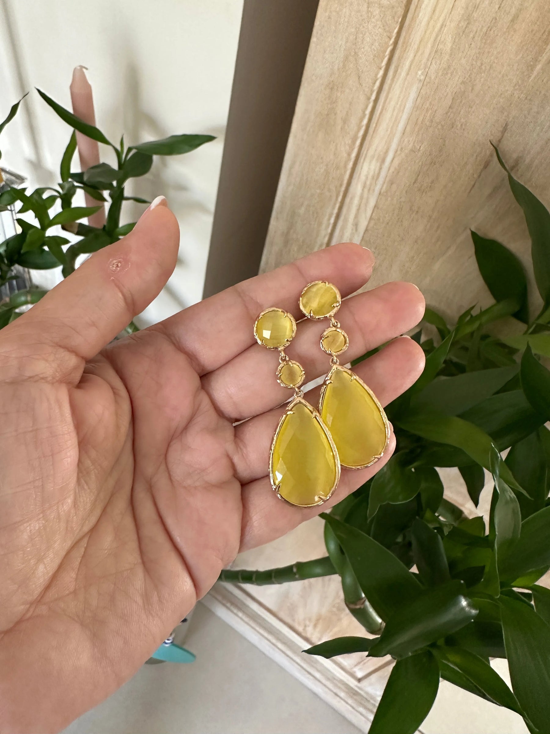 Hilda Dangling Crystal Earrings - Penelope Made This