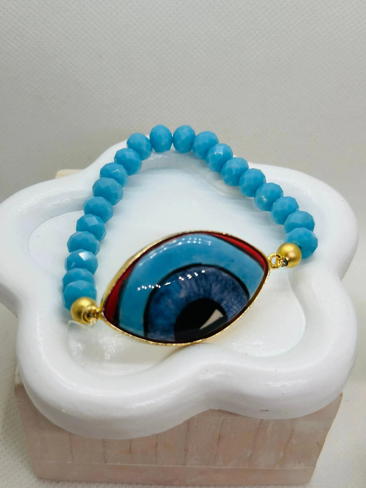 Iris Hand-Painted Ceramic Bracelet - Penelope Made This