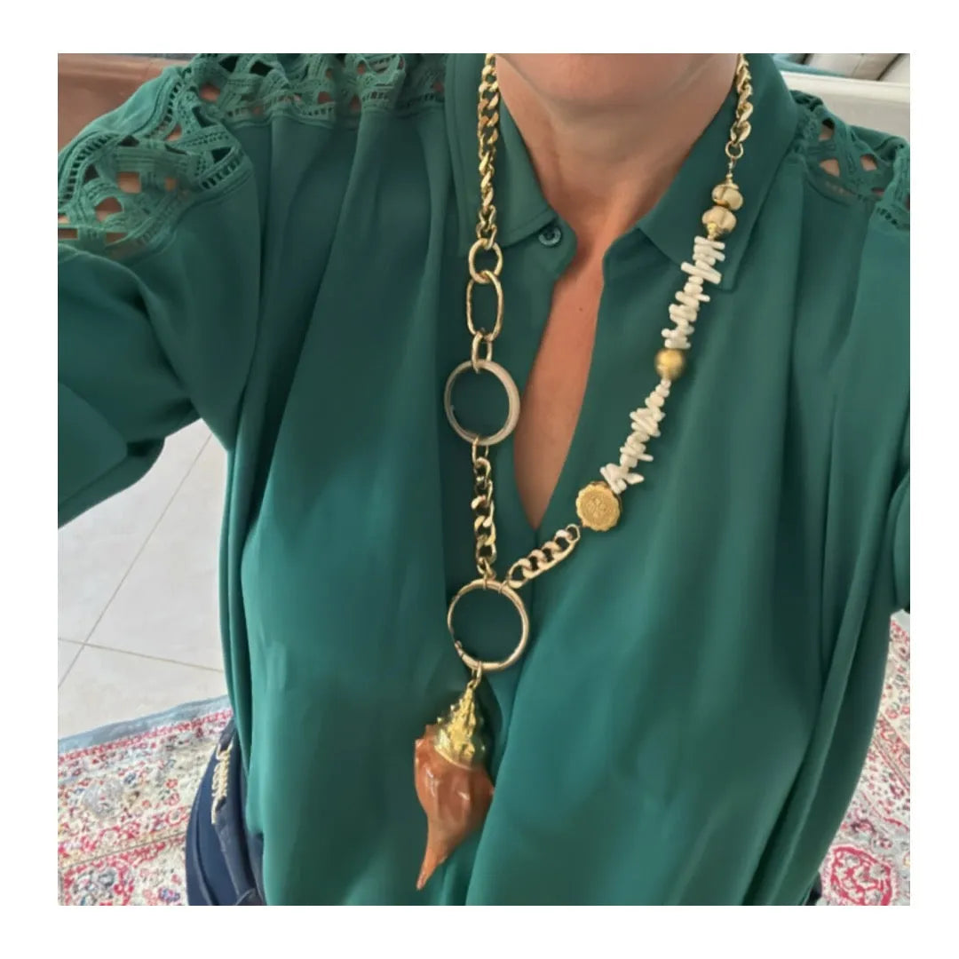 Suzy Treasures of the Sea - Beige Shell Necklace - Penelope Made This