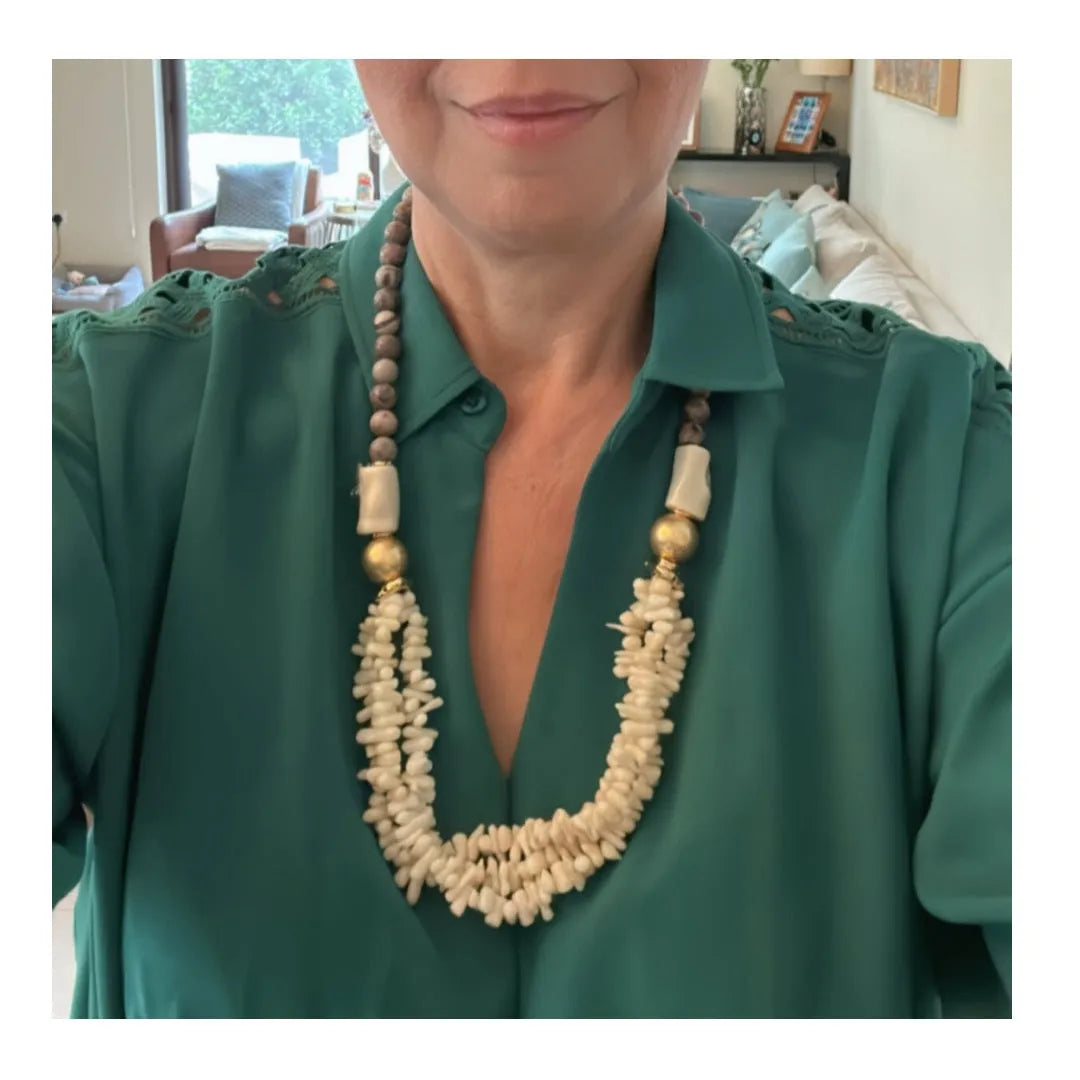 Suzy Treasures of the Sea - Long Coral Necklace - Penelope Made This