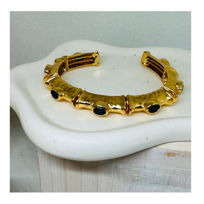 Anne Bejeweled Enamel Cuff Bracelets | Gold Plated