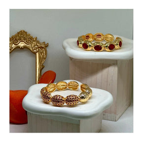 Anne 22K Cuff Bracelets | Gold Plated - Penelope Made This 