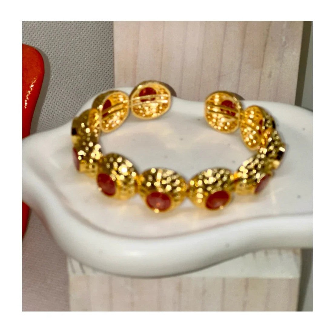 Anne 22K Cuff Bracelets | Gold Plated - Penelope Made This 