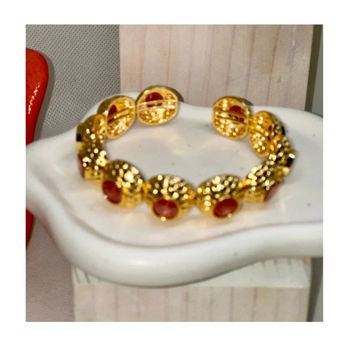 Anne 22K Cuff Bracelets | Gold Plated - Penelope Made This 