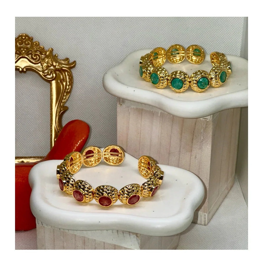 Anne 22K Cuff Bracelets | Gold Plated - Penelope Made This 