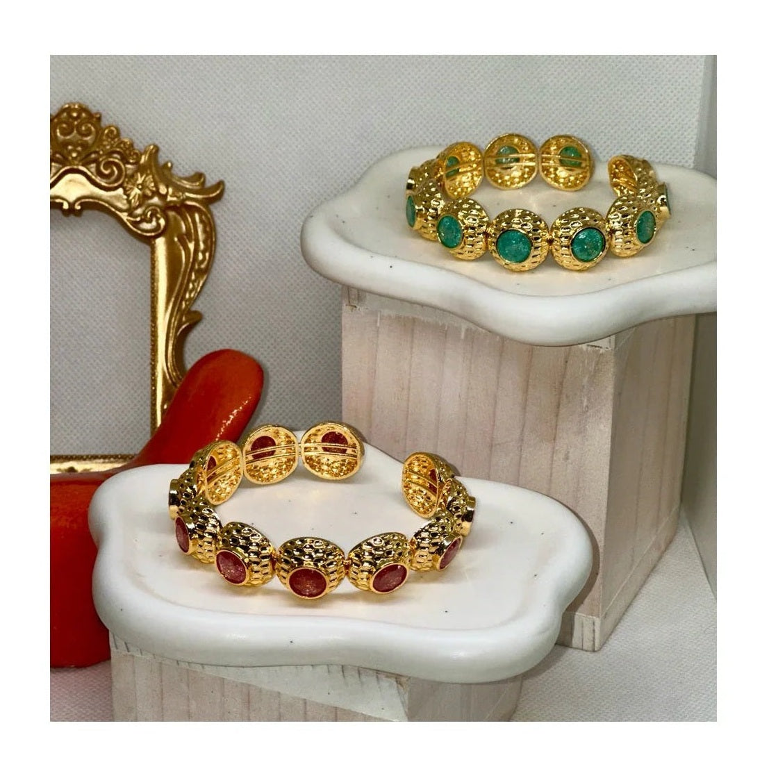 Anne 22K Cuff Bracelets | Gold Plated - Penelope Made This 