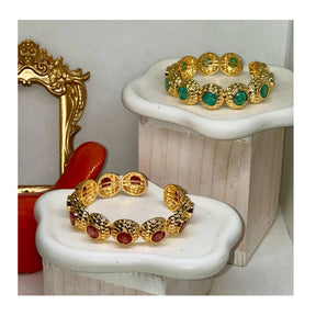 Anne 22K Cuff Bracelets | Gold Plated - Penelope Made This 