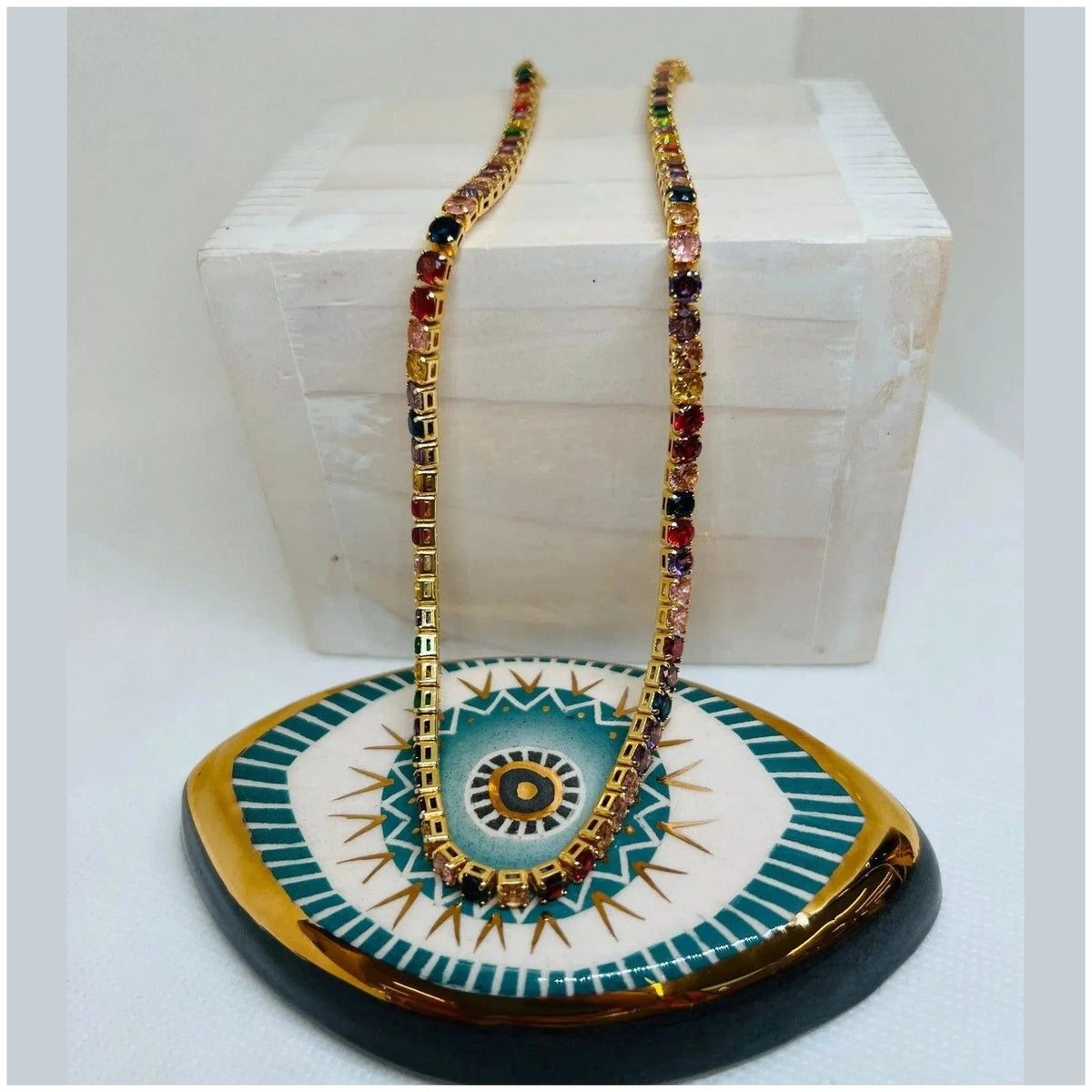 Anne Cubic Zirconia Tennis Necklace - Penelope Made This 